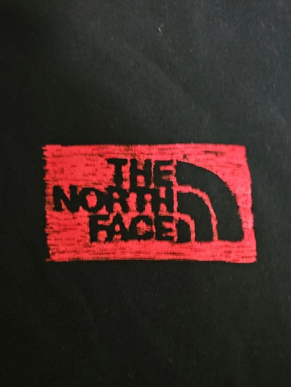 The North Face Black T-Shirt with Red Logo Soft!!